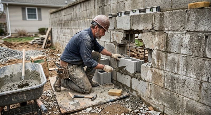Block Wall Repair in Nappanee, IN