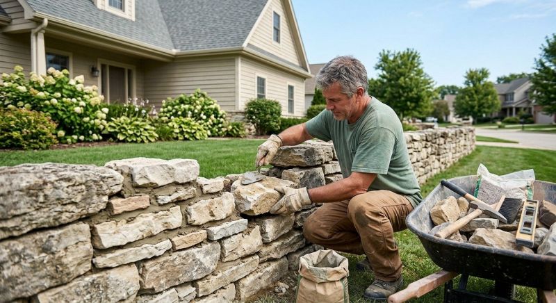 Brick Fence Repair in Warsaw, IN
