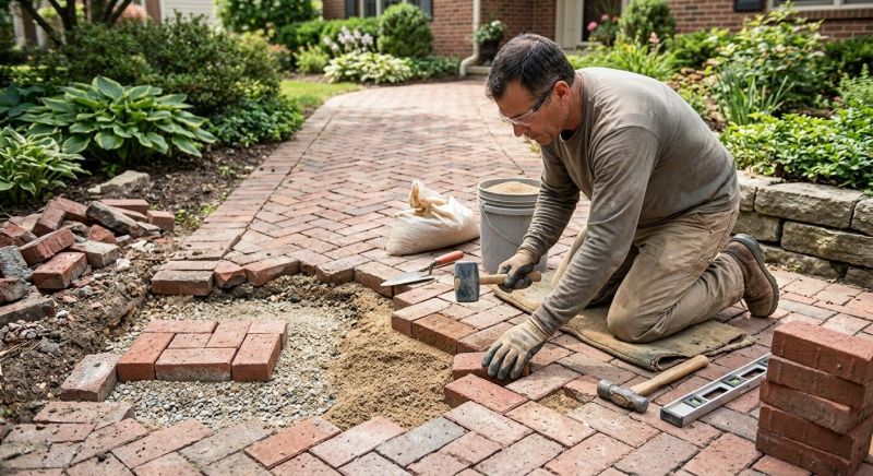 Brick Hardscape Repair in Warsaw, IN