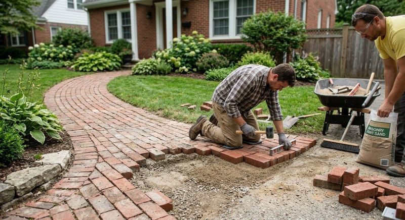 Brick Pathway Repair in Warsaw, IN