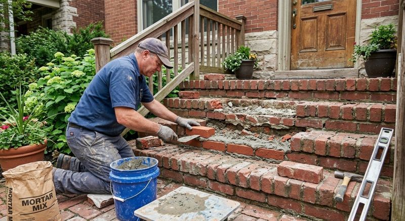 Brick Stoop Repair in Warsaw, IN