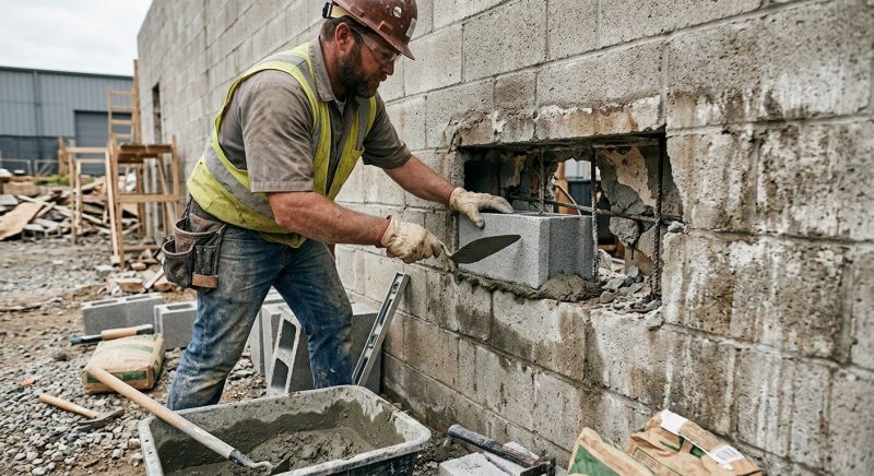Concrete Block Repair in Warsaw, IN