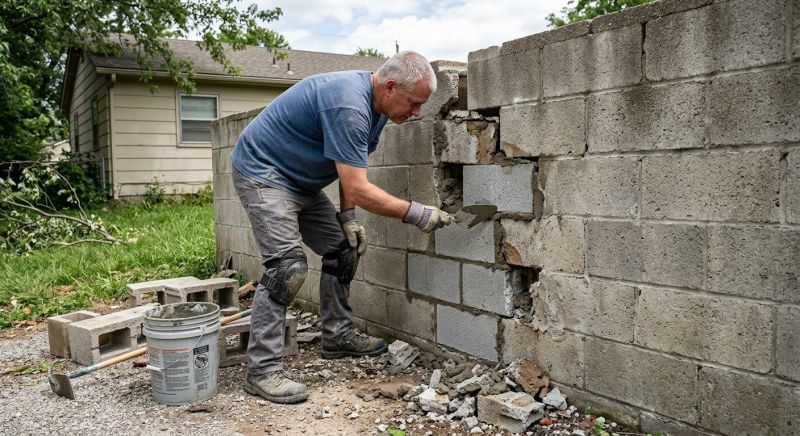 Concrete Block Repair in North Webster, IN
