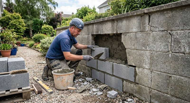 Rock Wall Repair in Warsaw, IN