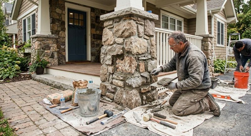 Stone Column Repair in Warsaw, IN