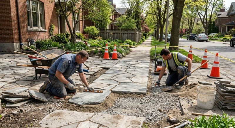 Stone Walkway Repair in Warsaw, IN